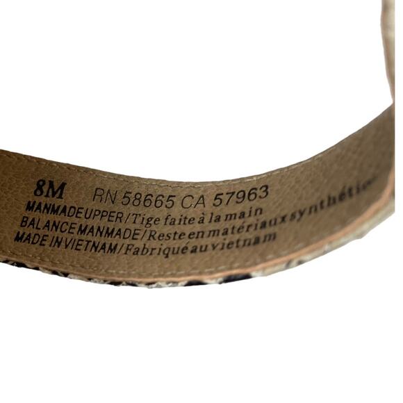 Abound Strappy Black and Cream Snake Print Women's Sandals Size 8 - Picture 4 of 7